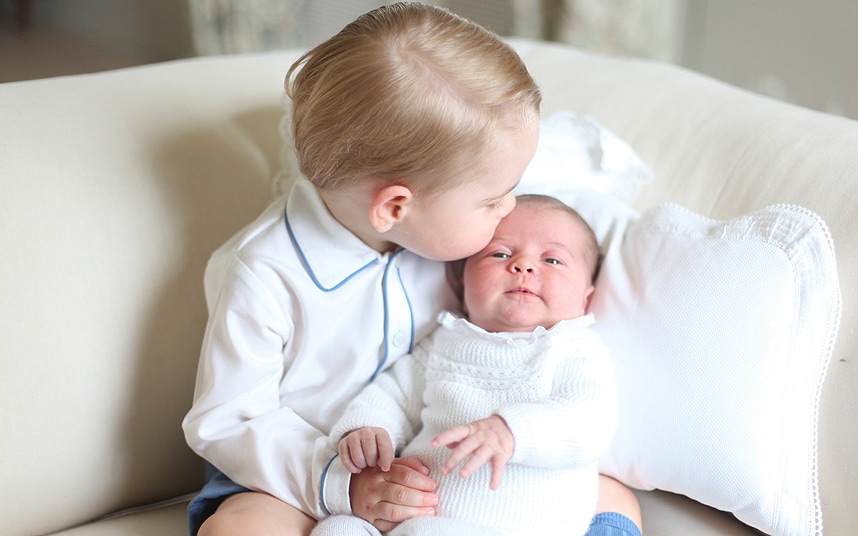 Prince George and Princess Charlotte. The photograph was taken by the Duchess in mid-May at Anmer Hall in Norfolk. (Photographer: The Duchess of Cambridge)