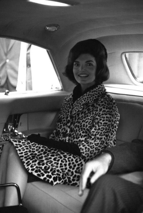 Jackie Kennedy leopard coat