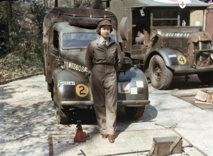 This is Queen Elizabeth during her military service.
