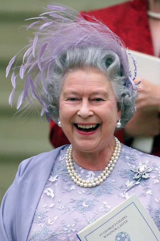The Queen, in a natural laugh: 