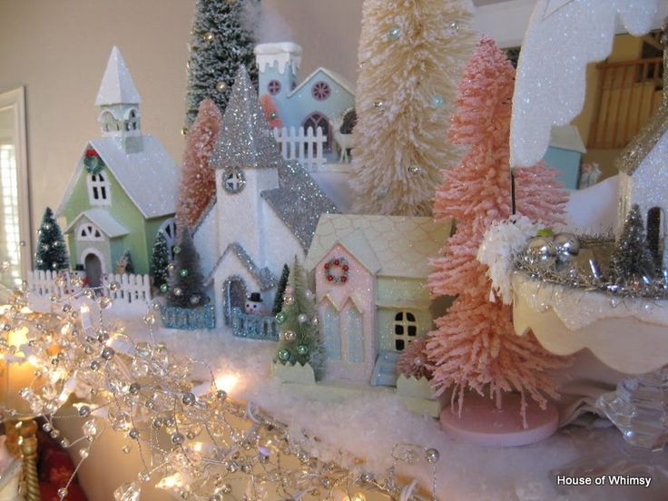 House of Whimsy: 'Before and After' Glitter Houses AND...a fun new way to store your glitter.: 