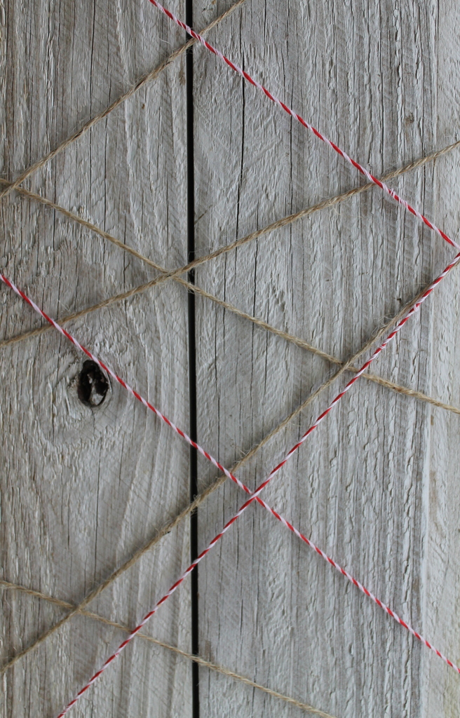 Christmas Card Display DIY Recycled Wood with twine