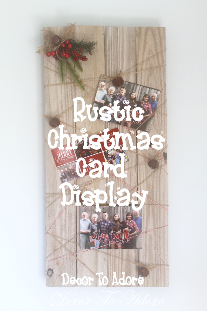  photo Christmas Card Display DIY Recycled Wood 