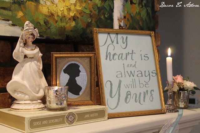 A Romantic Jane Austen Inspired Mantel