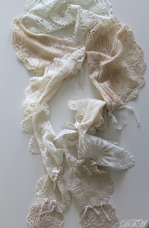 Easy Romantic Scarf Made from Doilies