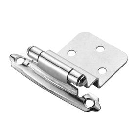 Style Selections 2-Pack 2-3/4-in x 2-1/8-in Chrome Plated Self-Closing Flush Cabinet Hinges