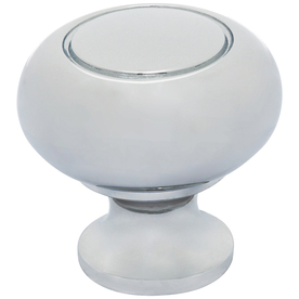 Style Selections Chrome Round Cabinet Knob