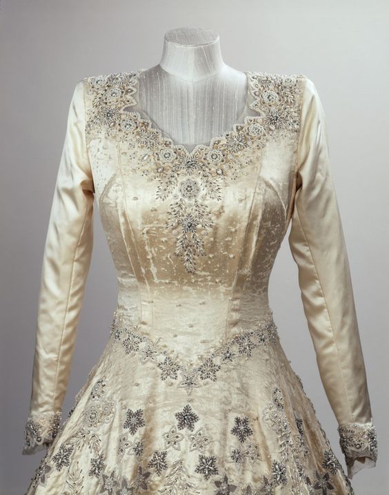 The Queens Wedding and Coronation dresses