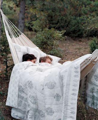 nap// I would love to move to a cooler climate and hang a hammock from big, beautiful trees, snuggle w/ my love and relax together! Sounds heavenly!: 