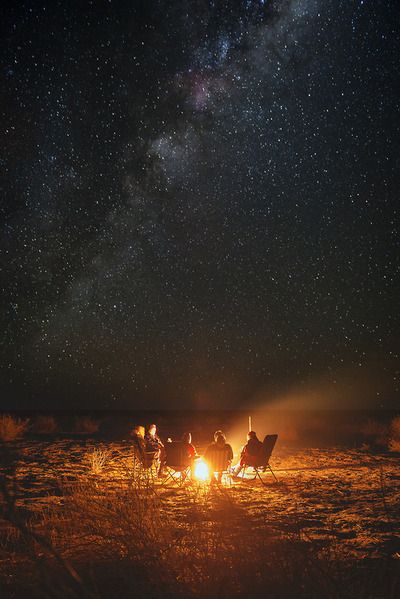 Let's have a bonfire at the beach and gaze up at the stars as if the night is never going to end: 
