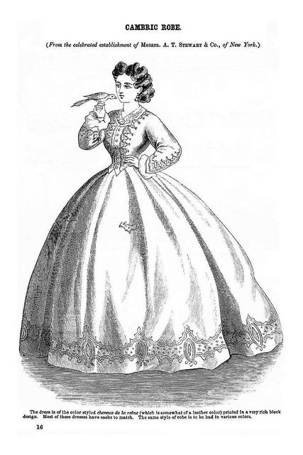 Cambrix Robe ~ Godey's Lady's Book, July 1864