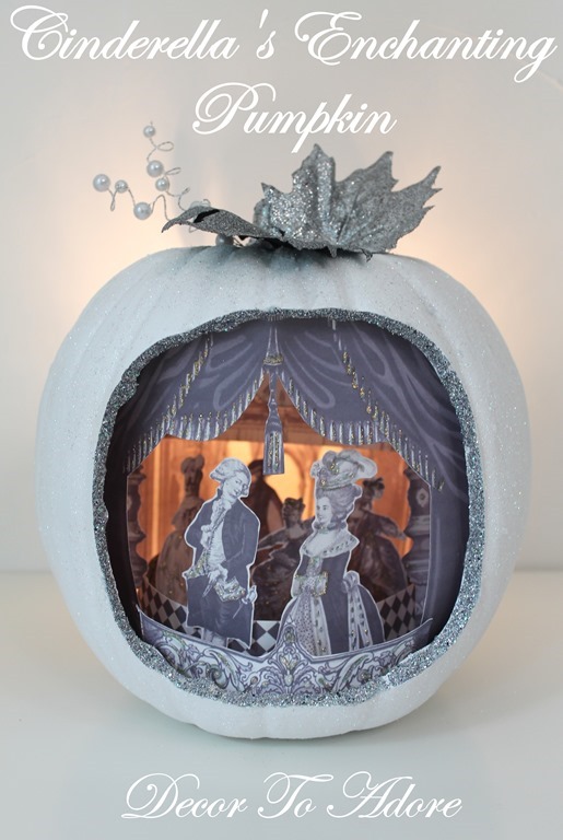 Cinderella  & the Ugly Stepsister Soiree Pumpkin Diorama