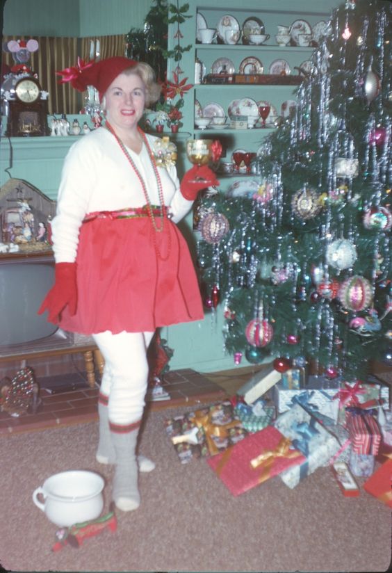 Midge preferred to celebrate Christmas by keeping her cup full and her bedpan close.