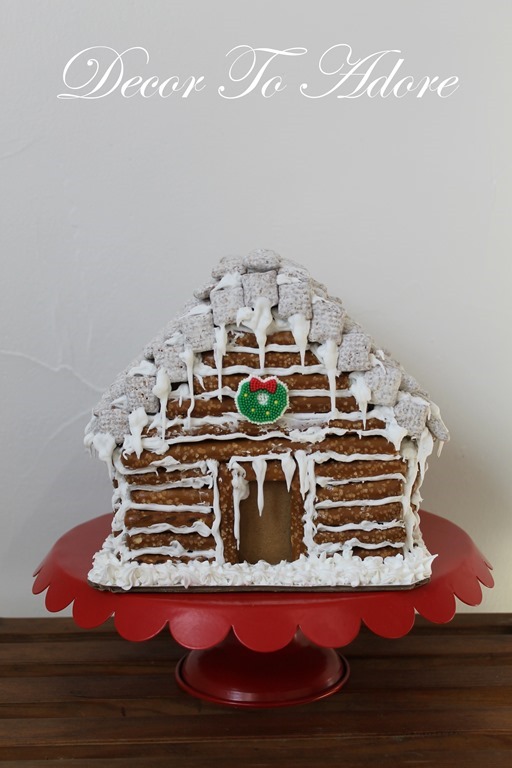 Gingerbread Log Cabin icing