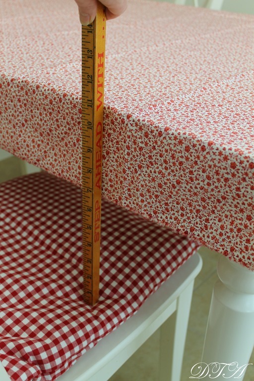 Little House Kitchen tablecloth overhang