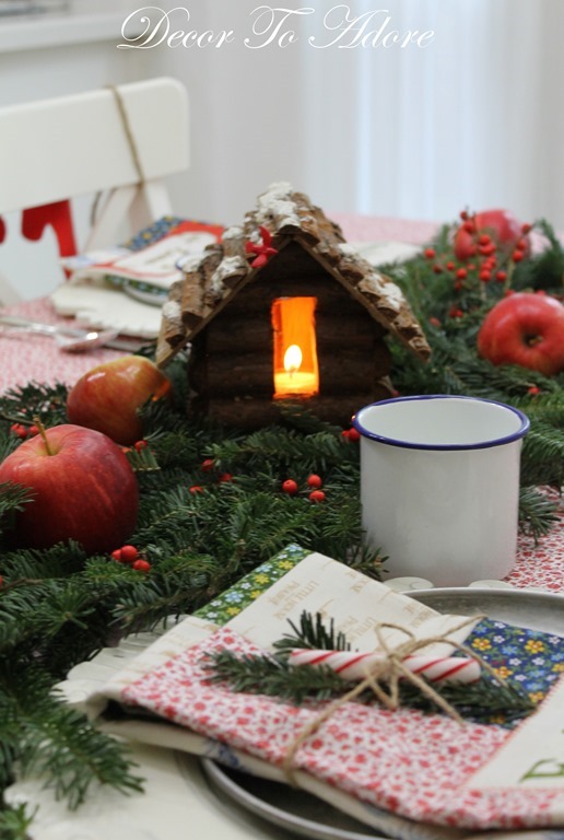 Little House Kitchen lit cabin