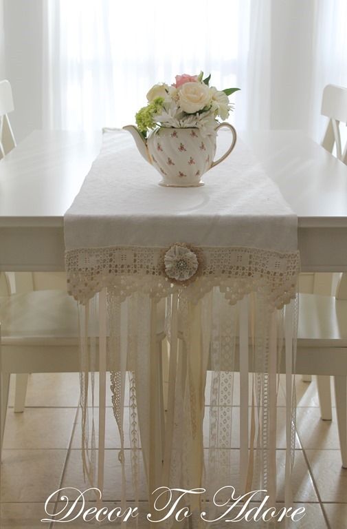 Decor To Adore Valentine's lace table runner