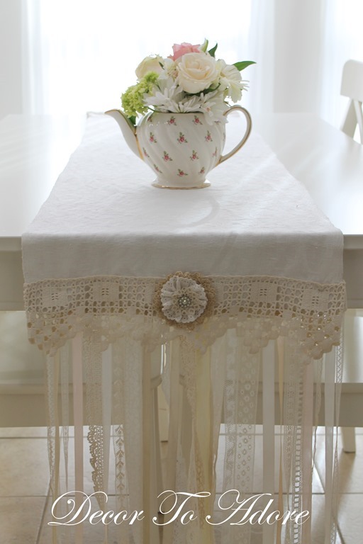 DIY Victorian Inspired Lace Table Runner