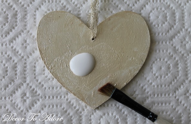 wooden hearts with drilled hole