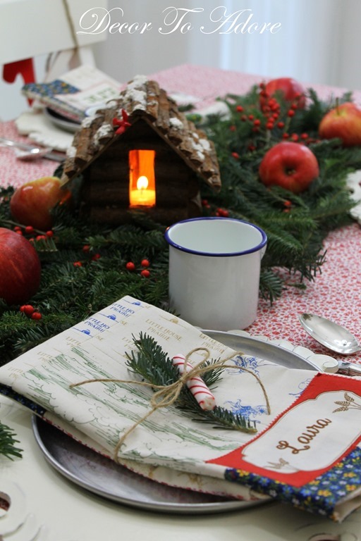 A Little House Christmas Laura’s Patchwork Napkins