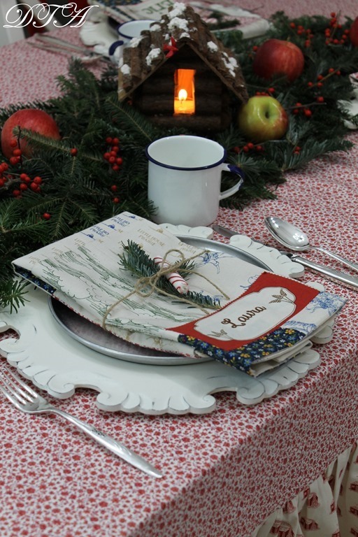 Little House on the Prairie Christmas table decor