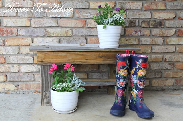 A wooden garden bench