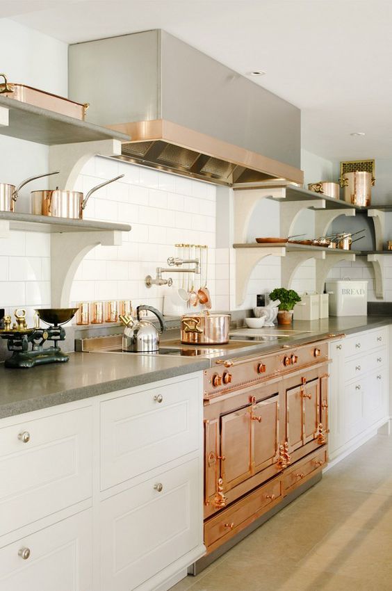 Favorite Space (this gorgeous copper kitchen via My Domaine): 