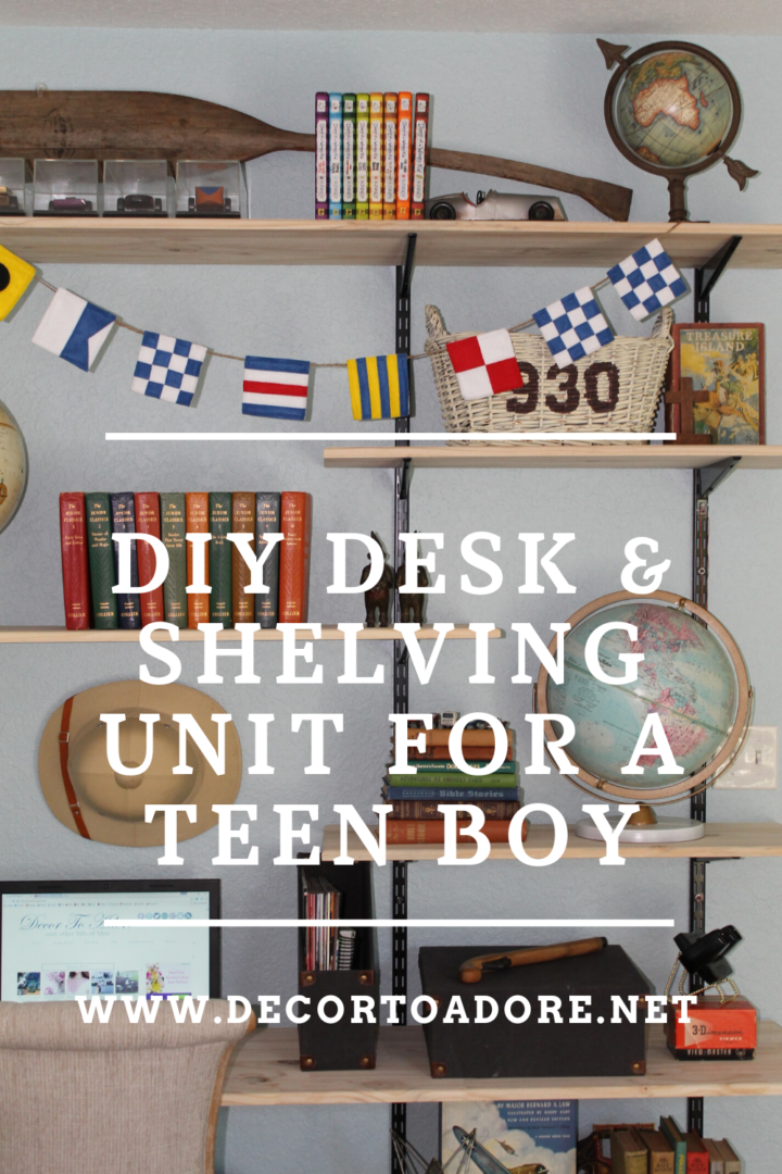 DIY Desk & Shelving Unit Teen Boy