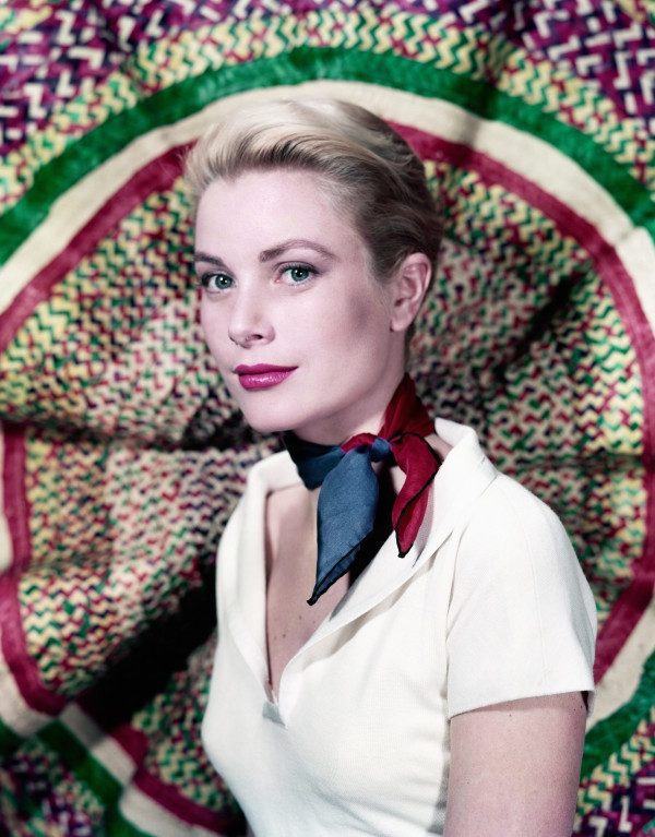 grace kelly wearing scarf