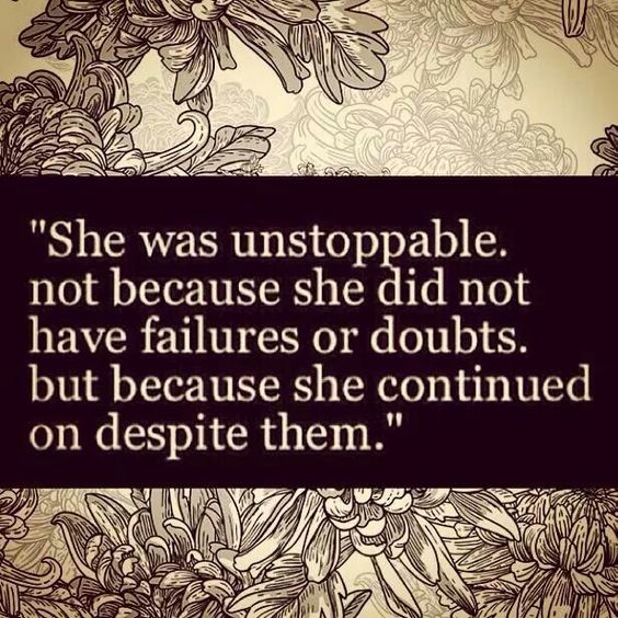 I am bigger than what has happend to me in my past...I can do this. Never give up.