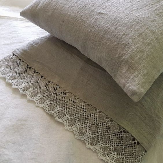 Linen Pillow Shams Made from Scraps - Decor To Adore