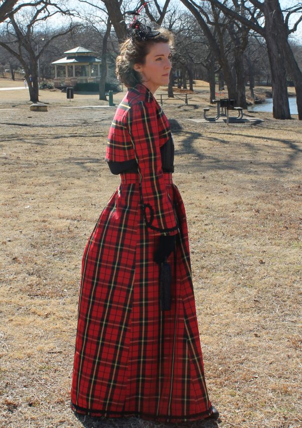 Victorian Valentine Walking Suit red and black