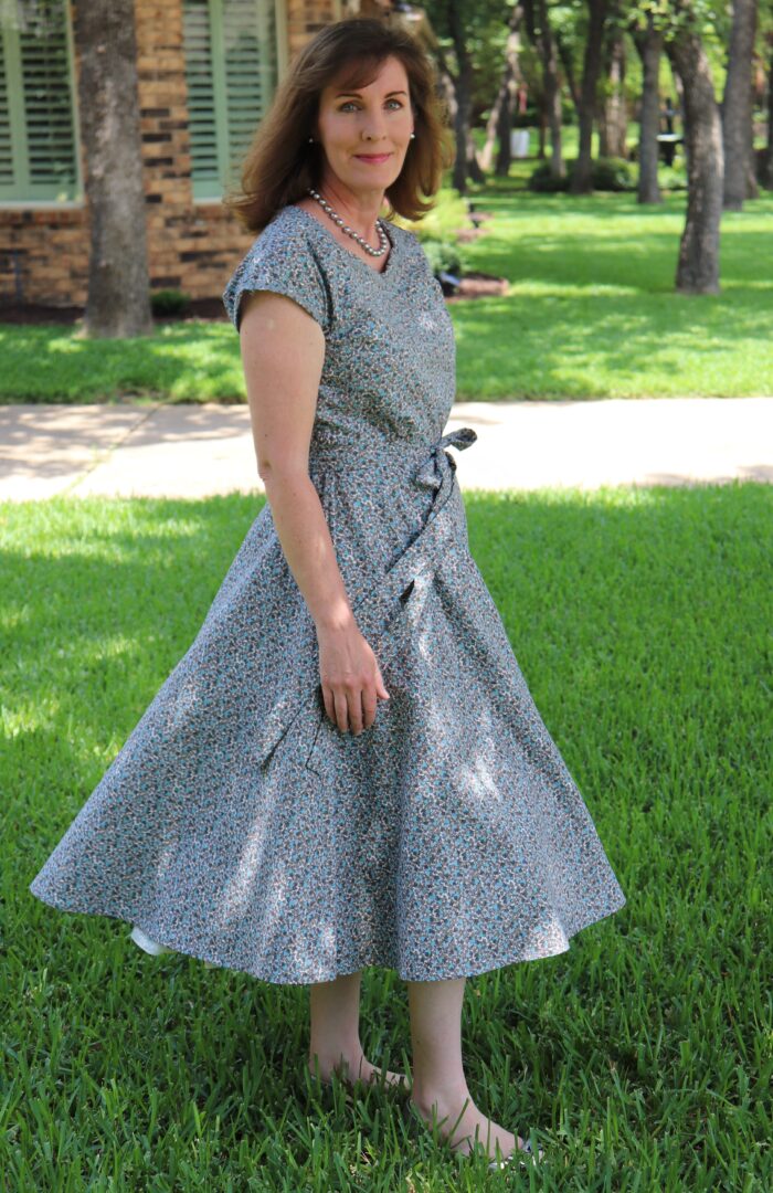 Gray and Blue Housedress