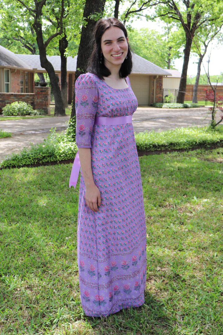 A Lavender Regency Dress