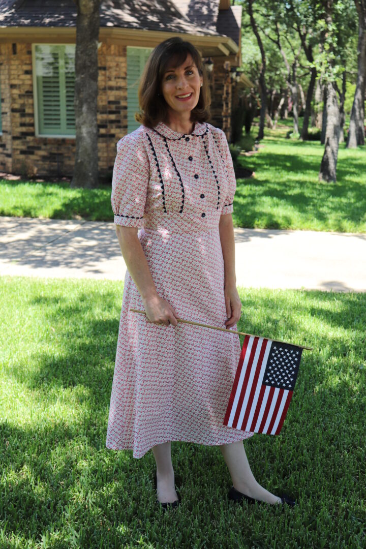 Red, White and Blue 1930's Dress