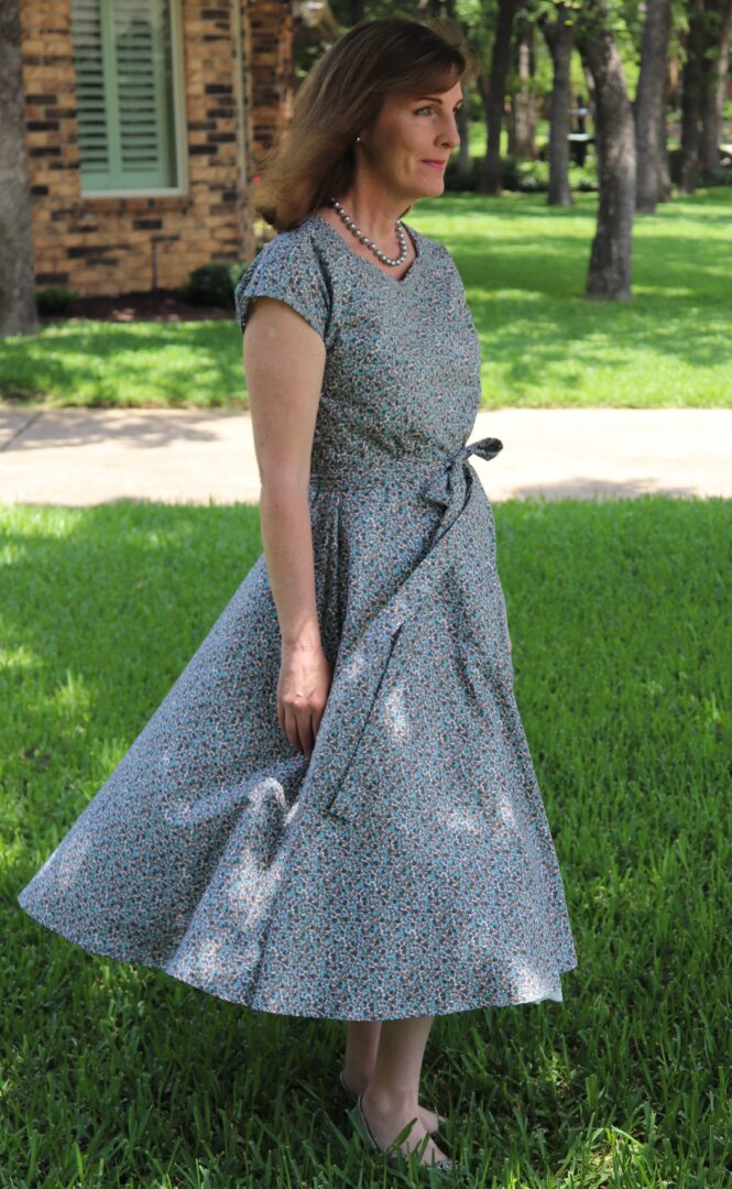 A Twirly Blue Strawberry Dress