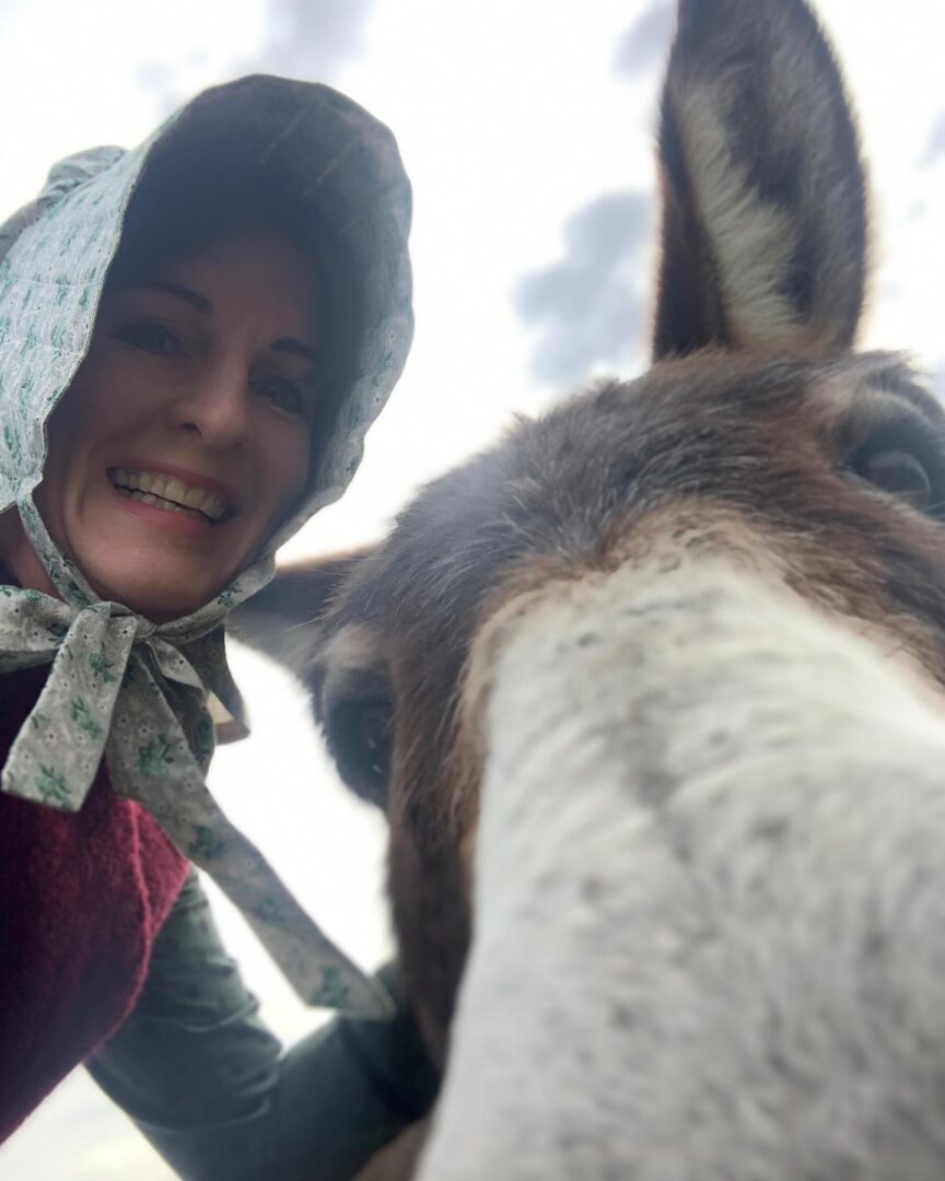 Laura and donkey