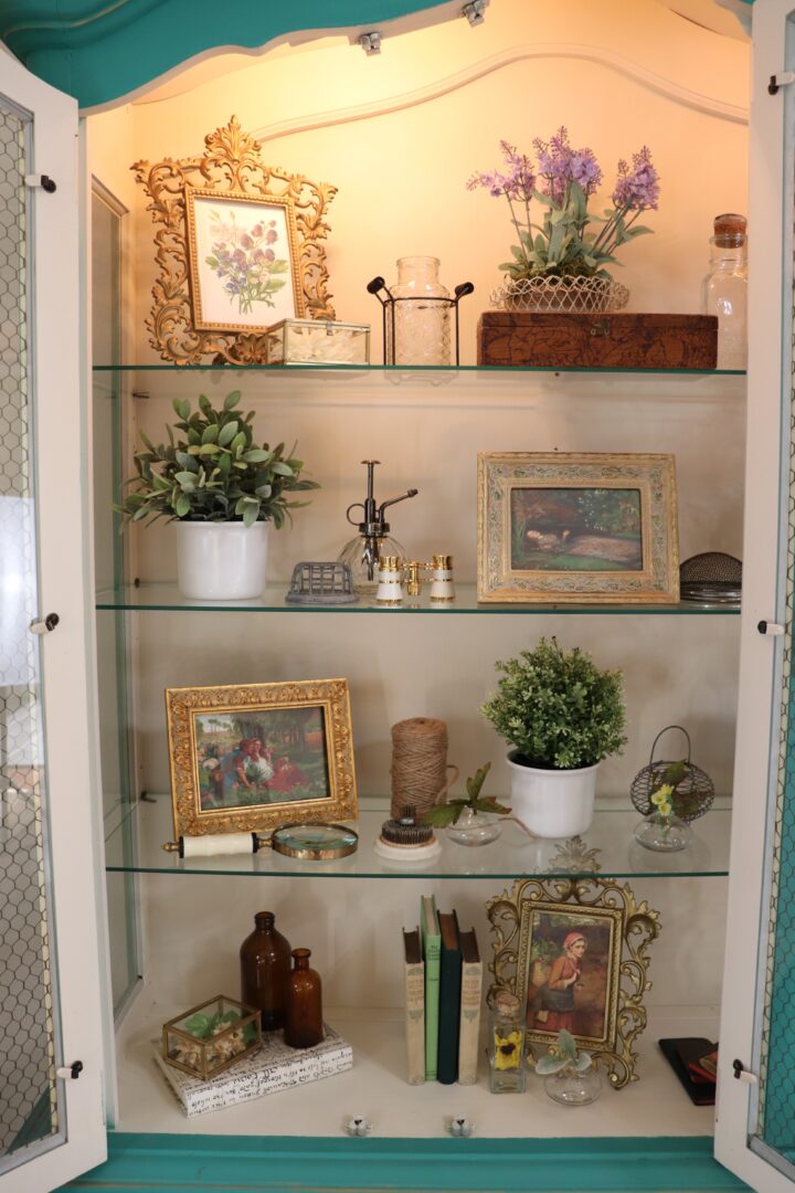 Victorian Inspired Botanical Themed Hutch