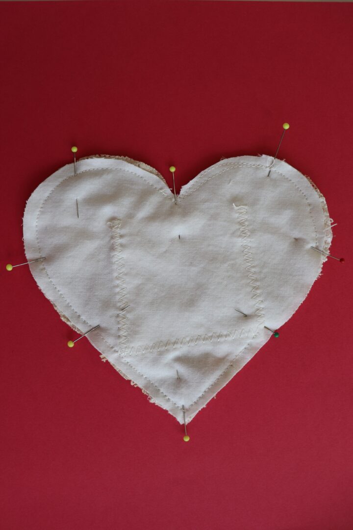 Lace Valentine Hearts Made From Scraps