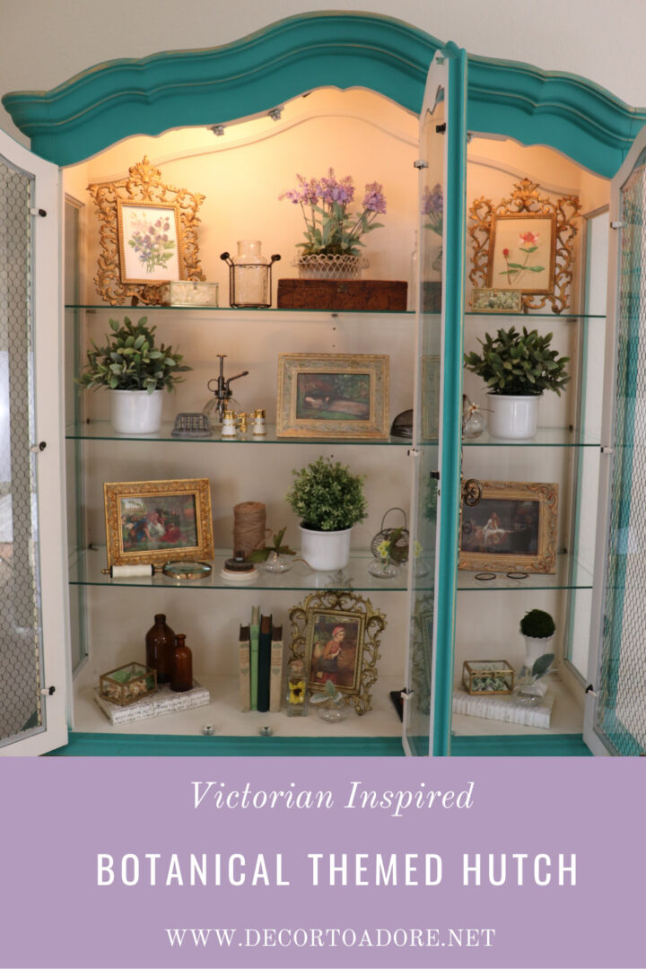 Victorian Inspired Botanical Themed Hutch