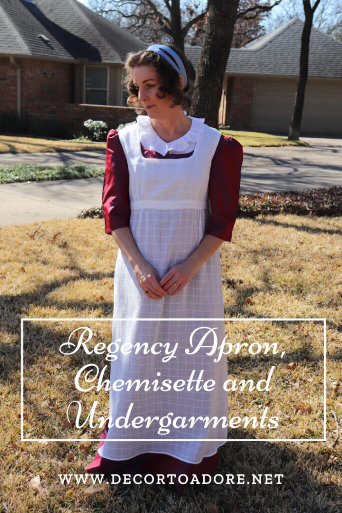 Regency Apron, Chemisette, and Undergarments - Decor To Adore