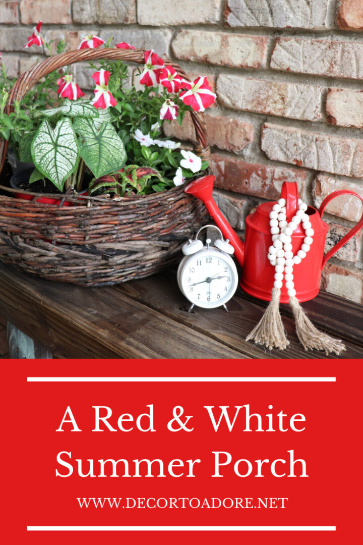 A Red and White Summer Porch
