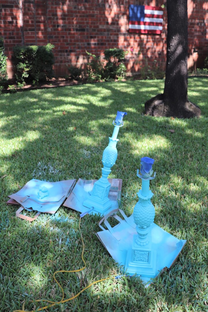 Spray paint lamps