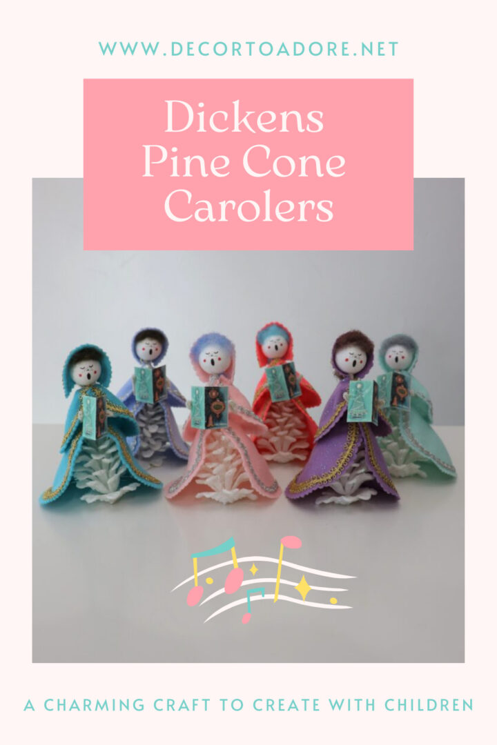 Dickens Pine Cone Carolers