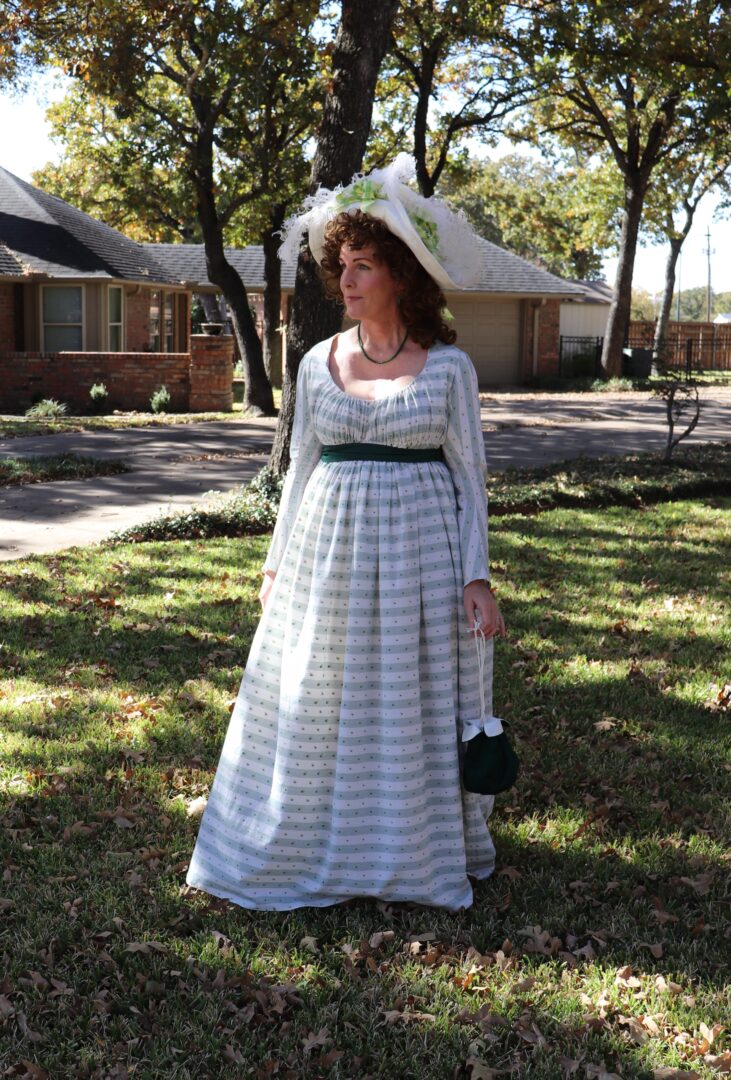 1790s Dress and Hat Attend A Georgian Picnic Simplicity 8941