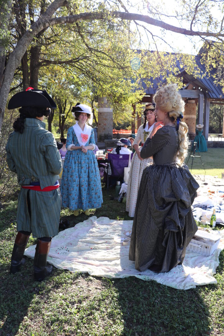1790s Dress and Hat Attend A Georgian Picnic