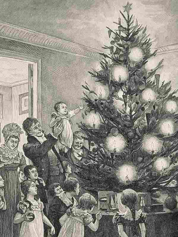 Regency era Christmas tree