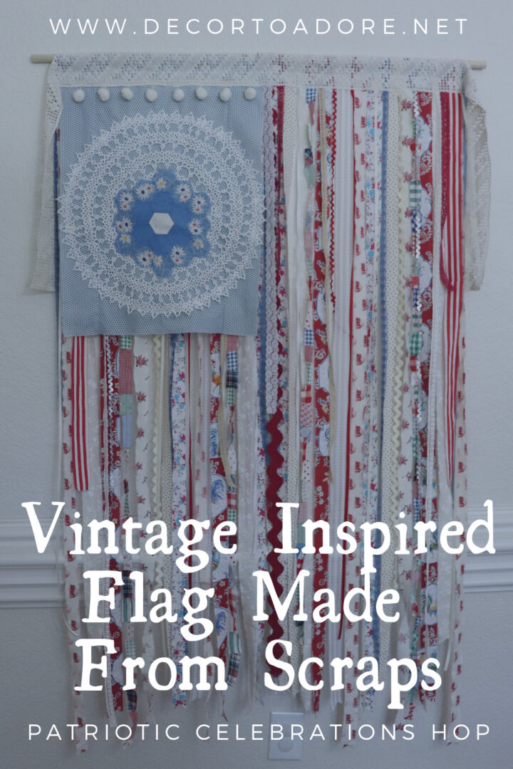 Vintage Inspired Flag Made From Scraps