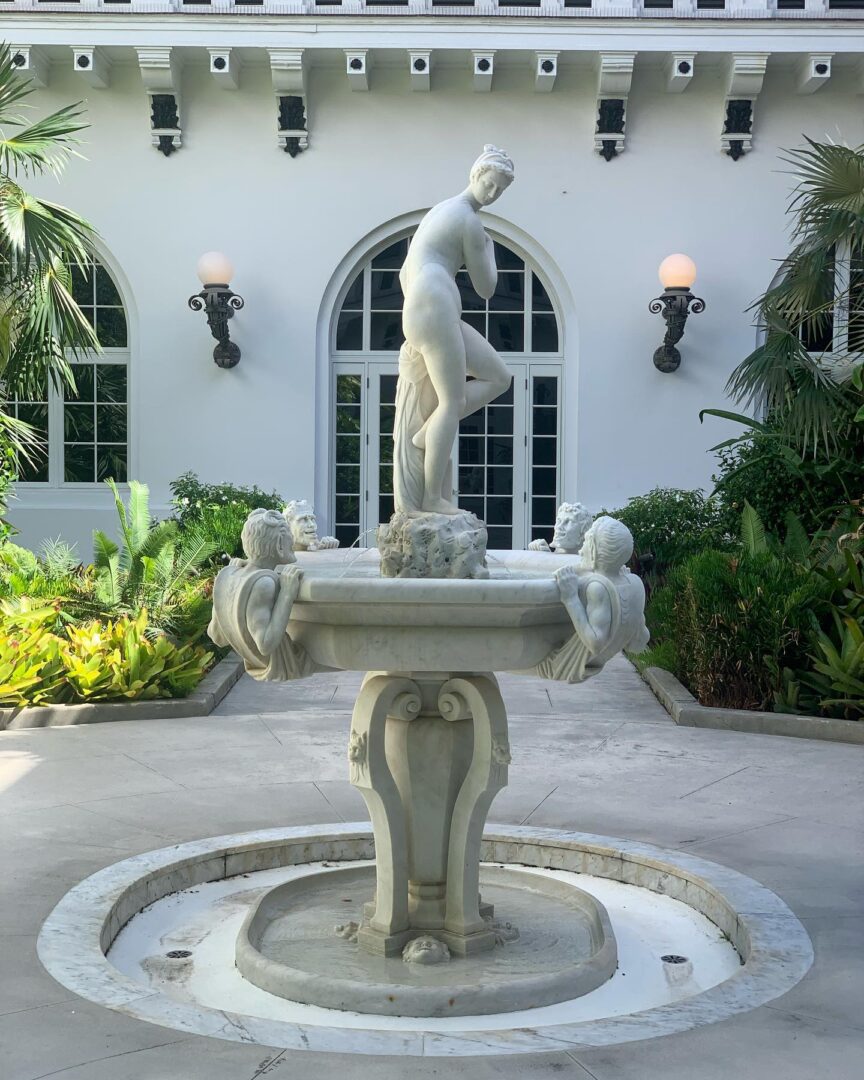 A Gilded Age Mansion fountain