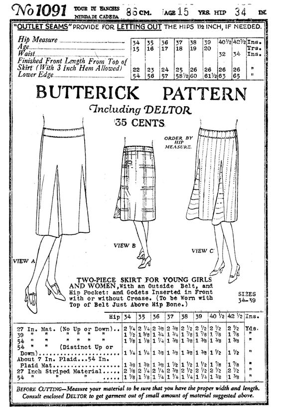 Butterick Pattern 1091